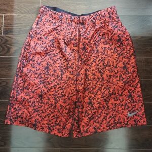 (3/$12) - Nike Mens Dri Fit Basketball Shorts. Medium. Black/Red.